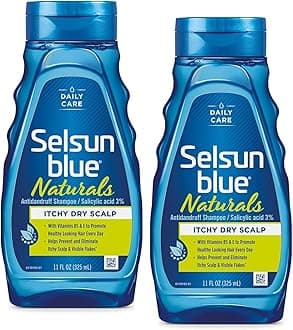Selsun Blue Shampoo Naturals Dandruff Itchy Dry Scalp 11 Ounce (325ml) (2 Pack)