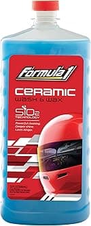Formula 1 Ceramic Wash & Wax Foaming Hybrid Car Wash Soap with SiO2 to Shine and Protect Paint - 32 oz