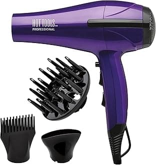 Pro Artist 1875W Turbo Ceramic + Ionic Hair Dryer | Fast Dry, Lightweight