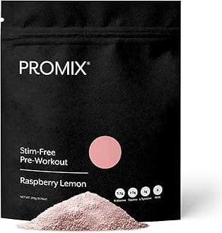 ProMix Nutrition Stim-Free Pre-Workout Powder, Raspberry Lemon - 274g - Maximize Focus, Energy & Performance - Vitamin B12, Taurine, Beta-Alanine & L-Tyrosine - 30 Servings (Pack of 1)