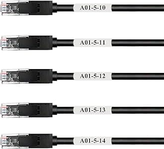 Self-Laminating Wrap Around Cable Labels – Letter Sheet Laser Printer Only – for Wire Marking Identification (25 Sheets (800 Labels), White)