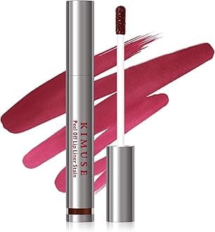 KIMUSE Peel Off Lip Liner Stain, Long Lasting Lip Tint Stain Peel Off, Waterproof, Transfer-Proof, Highly Pigmented Color Peel Off Lip Stain Liner, Matte Finish