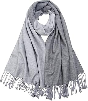 Floralies Cashmere Scarf for Women Wool Scarf Gift Box Double-sided Style Tassels Winter Thick Oversized Scarves Wraps