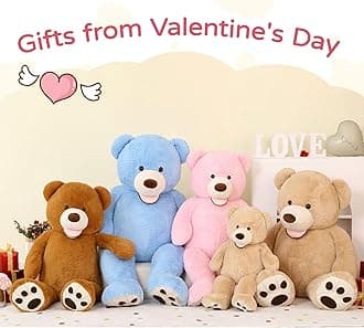 MaoGoLan Giant Teddy Bear 5 Feet Stuffed Animal, Brown Valentines Day Big Teddy Bear Plush for Girlfriend Boyfriend, Soft and Fluffy Life Size Teddy Bear Gift for Baby Shower