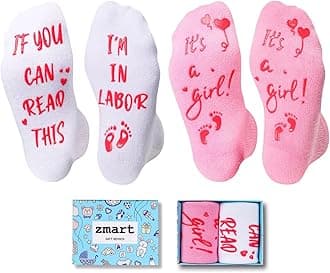 Zmart Pregnancy Gifts for Pregnant Women - New Mom Socks, Maternity Socks for Expecting Mom