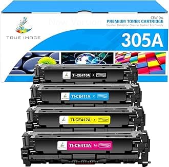 305A Toner Cartridge 4-Piece Combo Pack Compatible for HP 305A 305X CE410A CE411A CE412A CE413A for Pro 400 Color MFP M451nw M475dn M451dn M351 M375 M451 M475 Series Printer