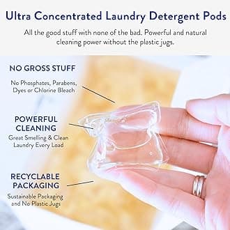 The Clean People Laundry Detergent Pods - Hypoallergenic Laundry Pods - Ultra Concentrated, Recyclable Packaging, Stain Fighting - Lavender, 32 Pack