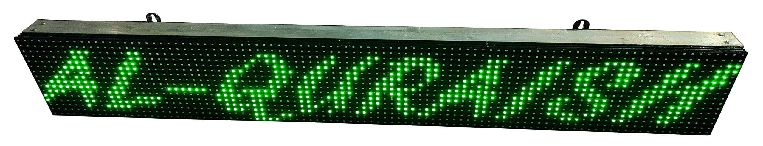 AL-QURAISH P10 Led Running/Scrolling Programable Text Message Display Board WI-FI (GREEN, 7 INCH. × 37 INCH. BOTH SIDE)
