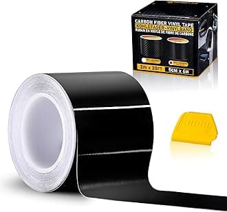 Spurtar Gloss Black Vinyl Wrap Tape with Tool- 5CMx6M Adhesive Car Wrap Vinyl...