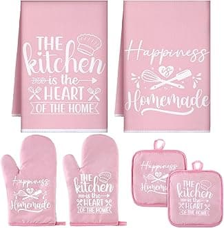 Kitchen Towels Pot Holders Oven Mitts Set