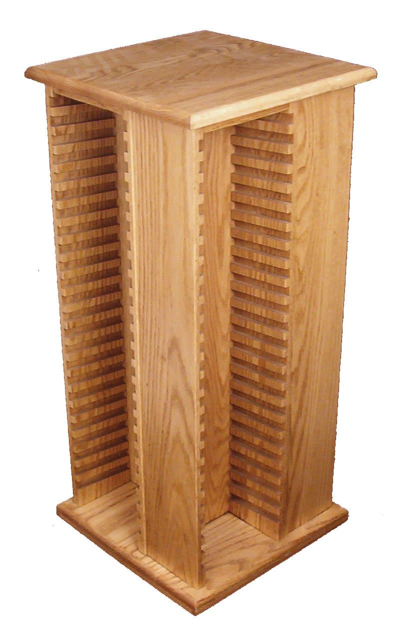 Solid Maple 96 DVD Holder, Large, New Heritage Finish