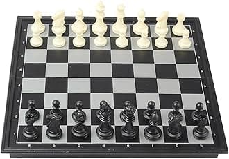 Travel Chess Set Magnetic Portable Folding Chess Board (Medium / 9.7 Inch)