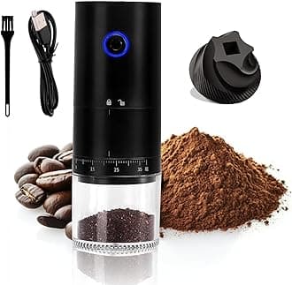 Portable Electric Coffee Grinder with 38 Adjustable Grind Settings, 1500mAh Rechargeable Battery, Portable Coffee Grinder,For Home, Office & Travel Use etc