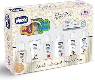 Chicco Baby Moments Delight Gift Pack Beige, Ideal Baby Gift Sets for Baby Shower, Newborn Gifting, New Parents, Birthdays, New Advanced Formula with 0% Phenoxyethanol, 0m+ (8 Items)