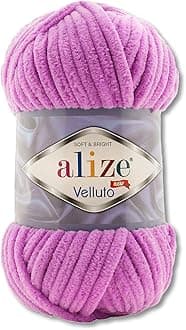 Wohnkult 100 g Alize Velluto Wool in 30 Selection (378 | Orchid)