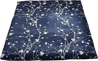 MAXYOYO Mattress Cover for Traditional Japanese Futon Mattress, Futon Floor Mattress Cover with Zipper, Super Soft and Machine Washable, Navy Floral, Full