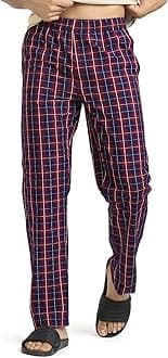 Men's Super Combed Cotton Checkered Checkmate Pyjamas with Elasticated Waist, Drawstring