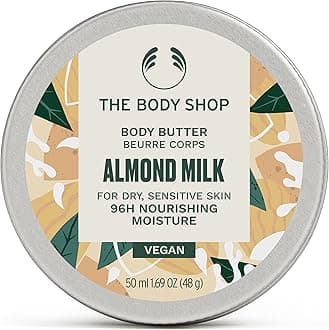 The Body Shop Almond Milk Body Butter – Hydrating & Moisturizing Skincare for Dry and Sensitive Skin – Vegan – 1.7 oz