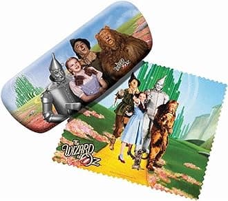 Wizard of Oz Dorothy Tinman Scarecrow Lion Emerald City eye sun glasses Eyeglass Storage Case & Cleaning cloth