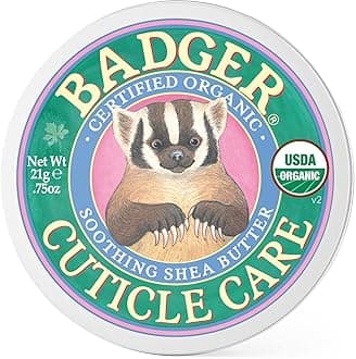 Badger Mini Cuticle Care | Massage Balm With Shea Butter For Healthy, Beautiful Nails | Protects Dry Spilling Cuticles| Organic & Cruelty-Free (21g)