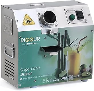 RSJ10 Nano Sugarcane Juicer Stainless Steel - 304 Full Metal Body - Single Phase 250 Watts Power Input - Silver (50 Hz) - 1 Year Warranty