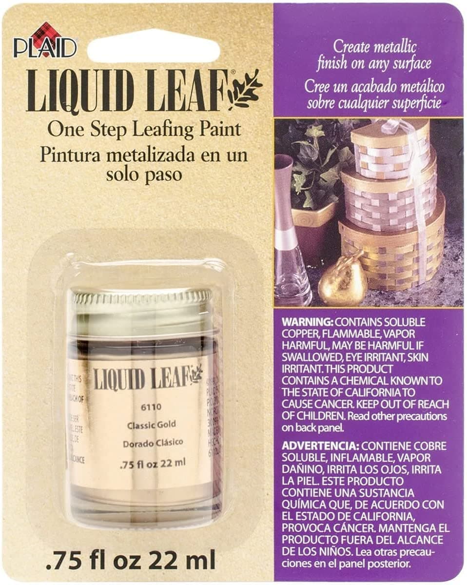 Liquid Leaf Paint One Step Leafing Paint, 0.75-Ounce, Original (Bright Classic Gold)
