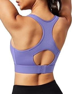 Ewedoos Sports Bras for Women High Support High Impact Sports Bras for Women Large Bust Push up Racerback Workout Running Bra