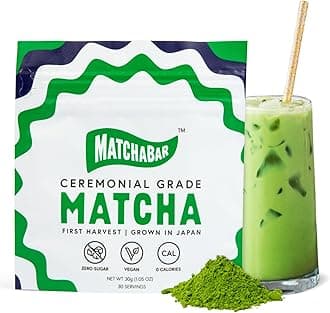 Matcha Powder (30g) - Ceremonial Grade Authentic Japanese Matcha Green Tea - Matcha Green Tea Harvested in Japan - Matcha Tea Powder Latte - Zero Sugar, Vegan & 0 Calories