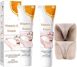 Body Cream for Intimate Areas and Bikini Area, Quick Results Vitamin C Skin Care Cream for Underarm, Neck, Armpit, Elbow, Knees, Private Area and Inner Thigh, 1.8 FL.Oz (2 PCS)