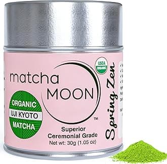 Spring Zen Matcha Green Tea Powder - Traditional Organic Japanese Matcha from Uji Kyoto - 30g (1.05 oz.) - Superior Ceremonial Grade Matcha for Authentic Tea Experience
