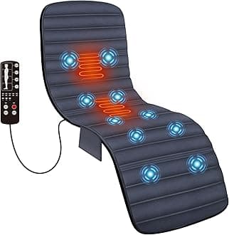 COMFIER Full Body Massage Mat Pad with Heat, Chair Pad with 10 Vibration Motors & 2 Therapy Heating Pad with Auto Shut Off, Heated Massage Mattress Pad for Back