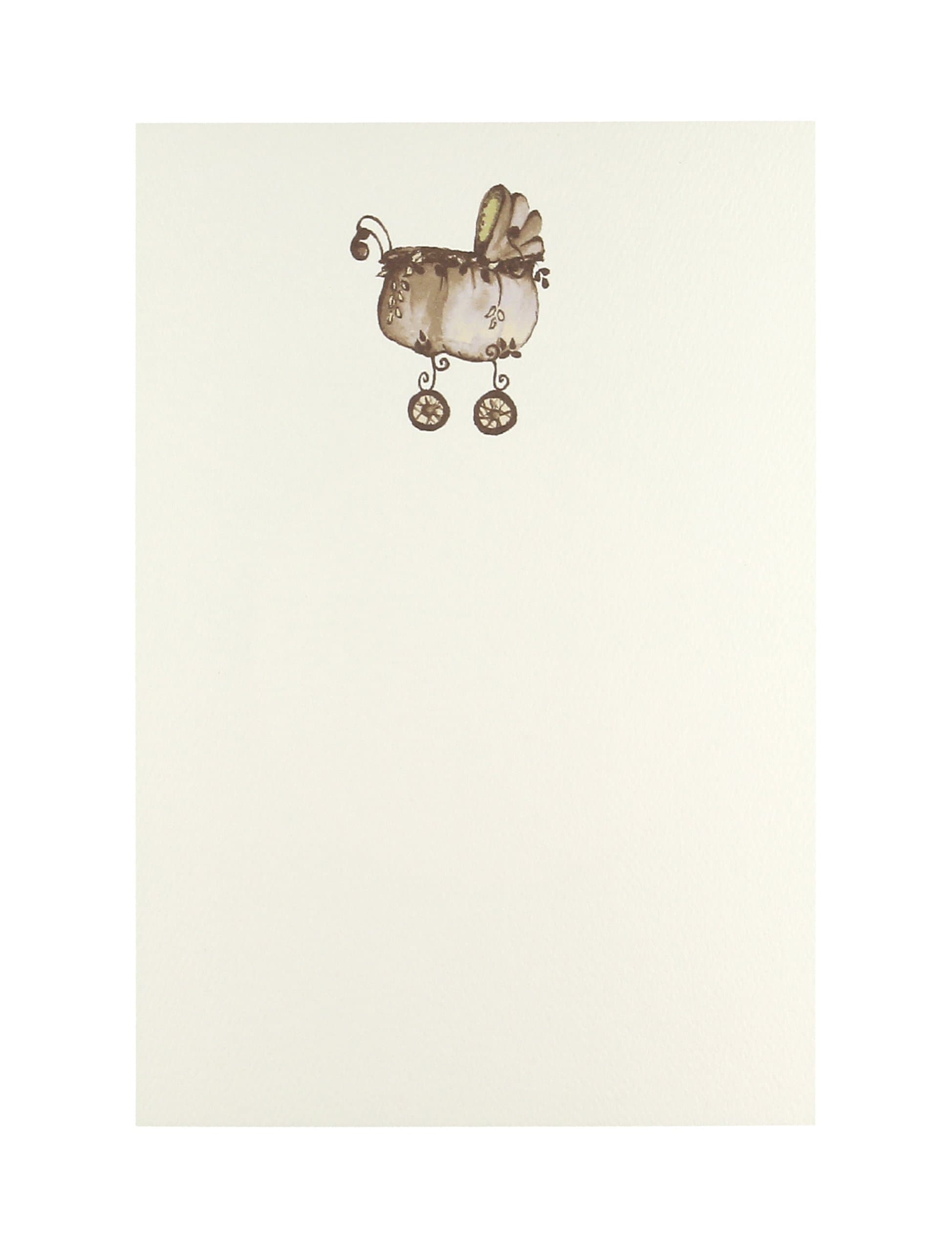 Cid Pear 10 Count Imprintable Invitations and Lined Envelopes, Flag Bassinet (Discontinued by Manufacturer)