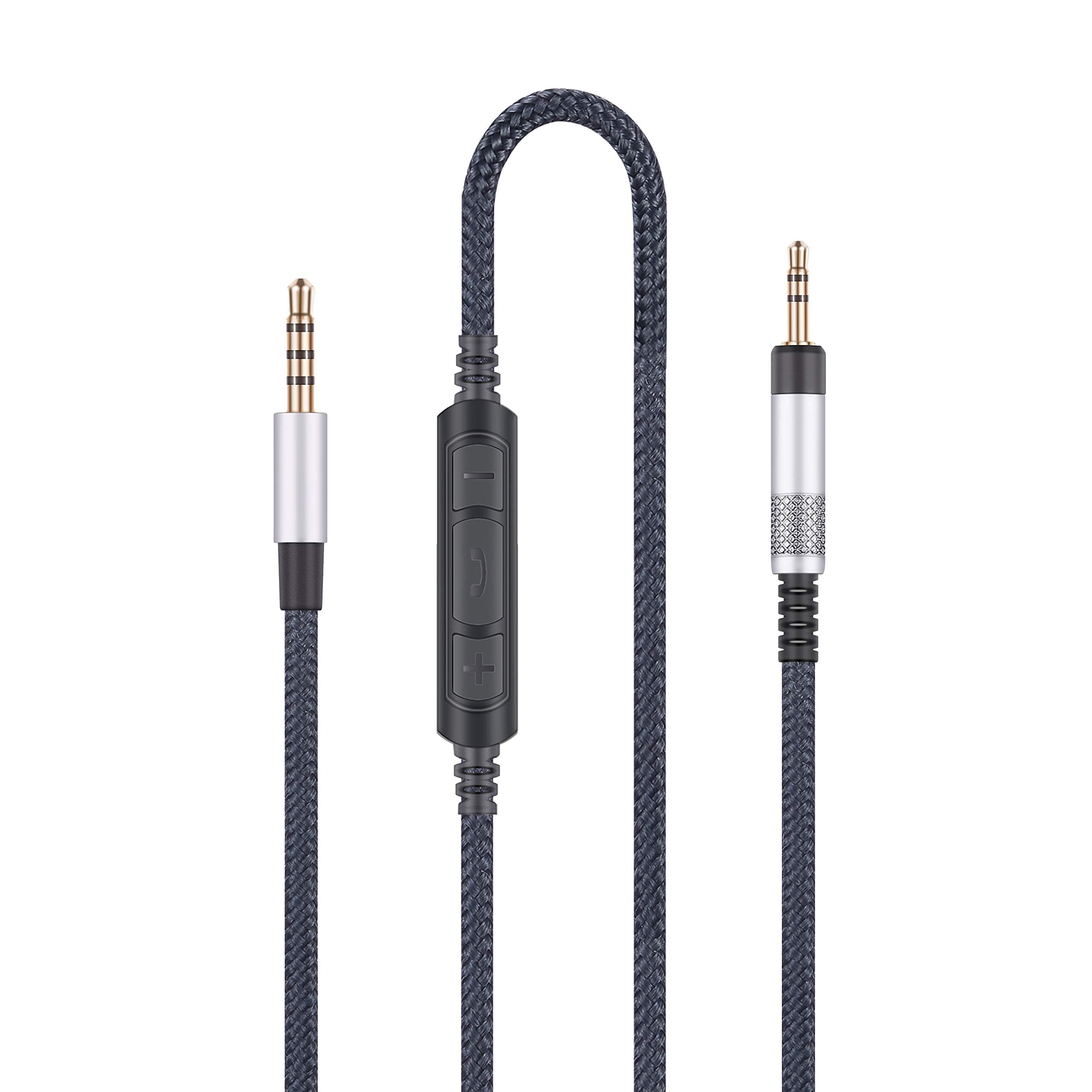 Audio Replacement Cable with in-Line Mic Remote Volume Control Compatible with Bose QC25, QC35, QC35II, QuietComfort 25 35 Headphones, Audio Cord Compatible with Samsung Galaxy Huawei Android