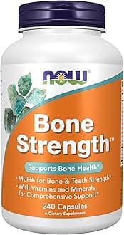 NOW Foods Supplements, Bone Strength™ with Microcrystalline Hydroxyapatite (MCHA), Magnesium and Vitamins C,D and K, 240 Capsules