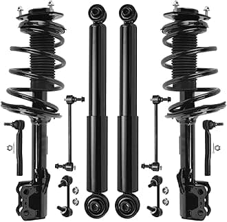 Detroit Axle - Front Coil Spring Struts Rear Shocks Sway Bars Suspension Kit Replacement for 2010-2015 Lexus RX350 RX450h - 10pc Set