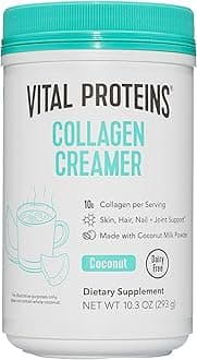 Vital Proteins Collagen Coffee Creamer, Non Dairy & Low Sugar Powder with Collagen Peptides Supplement - Supporting Healthy Hair, Skin, Nails with Energy-Boosting MCTs - Coconut 10.3oz