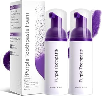 Purple Toothpaste for Teeth Whitening,Purple Teeth Whitening Kit,Tooth Stain Removal Colour Corrector