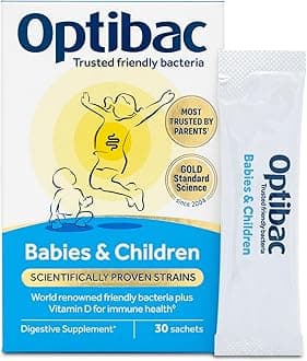 Probiotics Babies & Children - Probiotic for Immune System Support with Vitamin D Booster & 3 Billion Bacterial Cultures - 30 Sachets