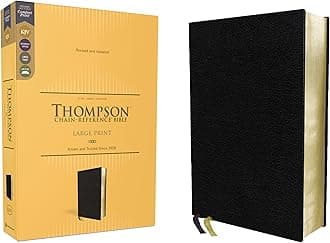 KJV, Thompson Chain-Reference Bible, Large Print, Bonded Leather, Black, Red Letter, Comfort Print