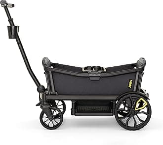 Veer All-Terrain Cruiser XL | Premium Off-Road Wagon Stroller for Babies, Toddlers, and Kids | Push/Pull/Push-Along Steering for Uneven Terrain | JPMA Certified | Lightweight and Collapsible | 4 Seats