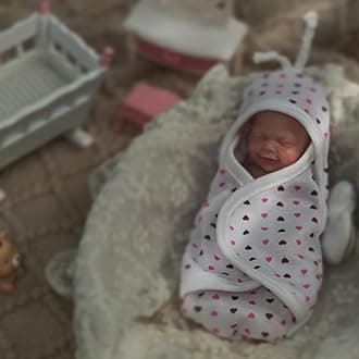 4.5 Inch Mini Reborn Baby Dolls ，Silicone Baby Girl Anne,Mini Realistic Newborn Baby Dolls Silicone Full Body with Feeding Accessories