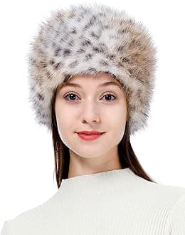 sy soul young Women's Winter Faux Fur Cossak Russian Style Hat Warm Cap