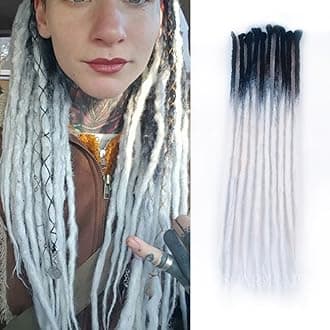 Dsoar (10 Strands, 2-25 ) - Synthetic Dreads 60cm 10 Strands Handmade Dreadlocks Extensions Ombre Dreadlocks Hair Faux Locs Twist Braiding Hair Crochet Reggae Dreads (2-25 )