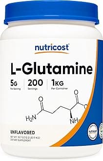 Nutricost L-Glutamine Powder - Gluten Free & Non-GMO (1kg, Unflavored)
