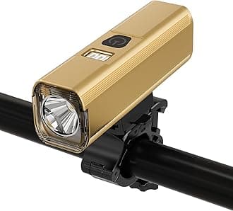 2025 New Bike Lights for Night Riding, Aluminum 1200 Lumens Rechargeable Super Bright Bicycle Headlight and Back Taillight, Waterproof LED Display 6+4 Modes Bicycle Lights Sets