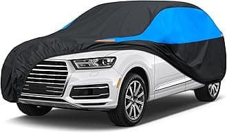 MORNYRAY Waterproof Car Cover All Weather Snowproof UV Protection Windproof Outdoor Full car Cover, Universal Fit for Sedan (Blue, S0-Fit SUV Length(163-172 inch))