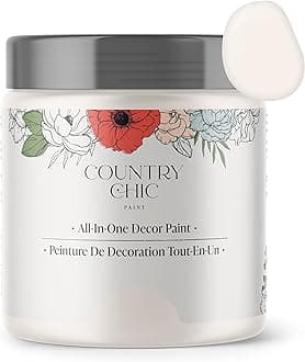 Chalk Style Paint - for Furniture, Home Decor, Crafts - Eco-Friendly - All-in-One - No Wax Needed (Crinoline [Off White], Pint (16 oz))