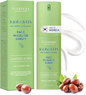 Korean Face Serum for Gua Sha Massage with Jojoba Oil, Hyaluronic Acid, Niacinamide, and Vitamin C - Hydrating, Anti-Aging & Glowing Skin, 30 ml