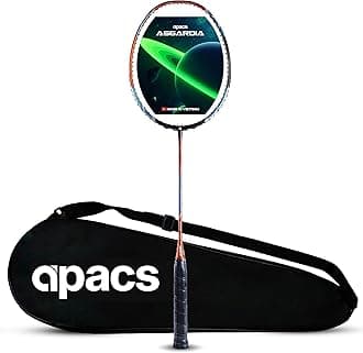 Asgardia Control (73 grams Ultra Lightweight) Made in Vietnam | Japanese Graphite Unstrung Badminton Racket with Full Cover | G2-4 1/8 inches (Orange)