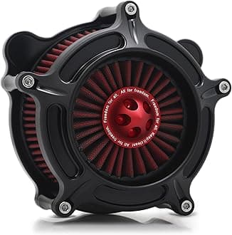 For harley davidson Sportster Air Cleaner filter street road glide M8 softail dyna 103 107 air intake Road King touring (OPS Black - Red -Red spike, Model B : Softail 93-15,Touring 00-07)